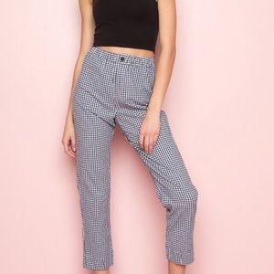 Blue gingham brandy melville pants one size